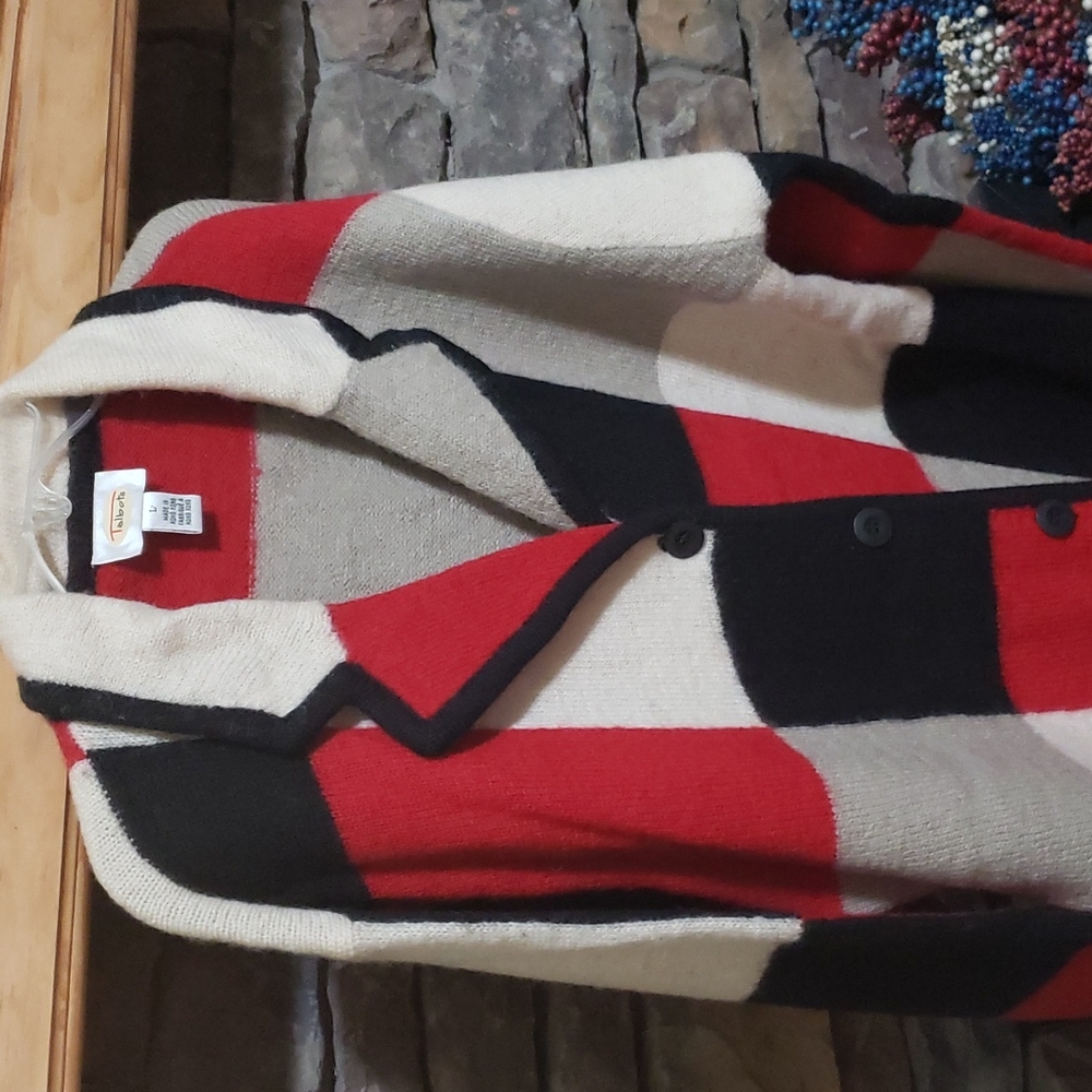 Talbots Wool Button Up Sweater Sz L - image 2